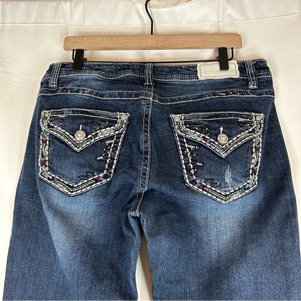 Dark Wash Women's Bootcut Jeans - Blue - Picture 11 of 15